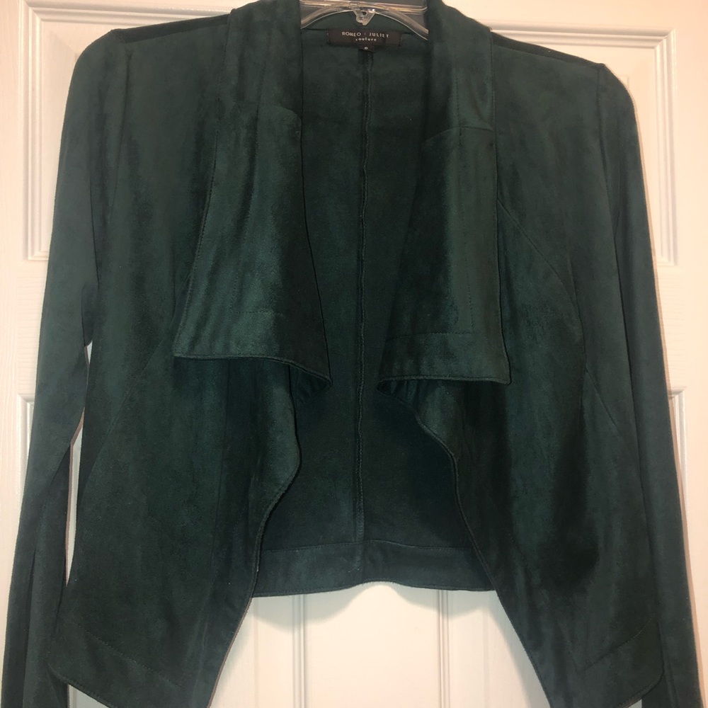 Dark Green Velvet Blazer